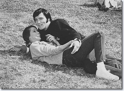 Elvis Presley and Mary Tyler Moore during the filming of Change of Habit